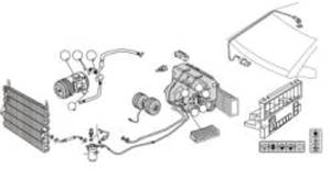 Mercedes® Air Conditioning Air Recirculation Switch, 1986-1995 (124)