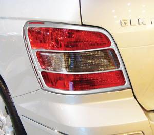 Mercedes® Tail Light Rings, Chrome 2010-2012 (204)