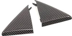 Mercedes® Mirror Triangles,Black Carbon Fiber,Pair, 2003-2008 (230)