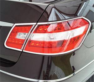 Mercedes® Taillight Trim Surrounds, Chrome, Sedan, 2010-2013 (212)