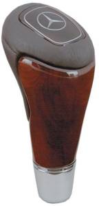 Shift Knob Kit,Burlwood Walnut With Anthracite Leather and Star Emblem, 1998-2006
