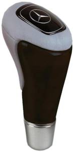 Mercedes® Shift Knob Kit, Birdseye With Black Leather, Star Emblem, 1999-2003 (208/210)