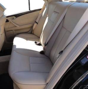 Performance Products® - Mercedes® Rear Seat Cover with Armrest and No Headrest Covers, Leather, 1996-2002 (210) - Image 1