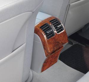 Wood and Leather Rear Air Conditioner Air Vent Assembly. Fits Mercedes C Class Models 2008 On