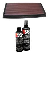 Mercedes® K&N Air Filter Kit, With Recharger, 1990-1992 (129)