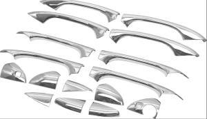 Performance Products® - Mercedes® Chrome Door Handle Top Edge Cover Set, Sedan, 2000-2006 (220) - Image 2