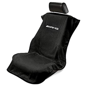 Mercedes® Seat Towel, Black With Silver AMG Logo