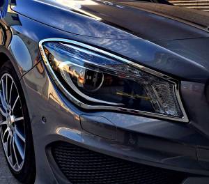 Mercedes® Chrome Headlight Trim, 2014-2018 (117)