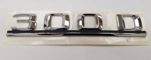 Mercedes® OEM Emblem,"300D",Silver, 1987-1993 (124)