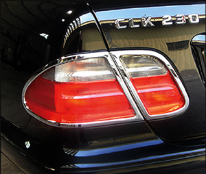 Mercedes® Tail Light Rings, Chrome, 1997-2002 (208)