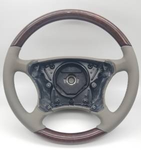 Mercedes® Steering Wheel, Classic Style, Burlwood & Oyster Leather, 2000-2002 (220)