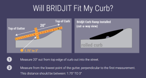 Performance Products® - Bridjit Curb Ramps, Recycled Rubber, 3 Piece Set - Image 2