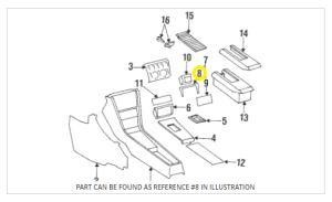 GENUINE MERCEDES - Mercedes® Front Ashtray Surround(Only),Zebrano, 1986-1995 (124) - Image 2