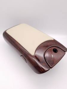 Mercedes® Center Armrest Cover,Burlwood & Stone Leather, 2003-2006 (209)