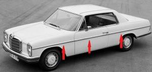 Mercedes® Side Molding Kit, Coupe, 1969-1976 (114)
