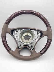 Mercedes® Sportline Steering Wheel, No Thumb Button, Burlwood & Java Leather, SLK, 2000-2004 (170)