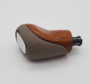 Mercedes® Shift Knob Kit, Chestnut & Stone Leather, With Star Emblem, Without Keyless-Go, 2001-2004 (230)