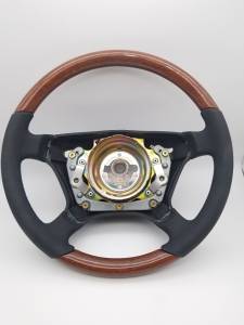 Mercedes® Steering Wheel, Classic Style, Calyptus & Black Leather, S320, 1997-1999 (140)