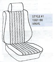 Performance Products® - Mercedes® Front Seat Cover Kit with Back Panels, Vinyl, SE/SEL/SD/SDL, Sedan 1981-1991 (126) - Image 3