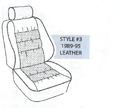 Performance Products® - Mercedes® Front Seat Cover Set, Leather, E/TE/D/TD, Sedan/Wagon Only, 1986-1995 (124) - Image 4