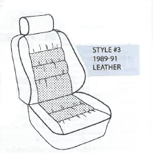 Performance Products® - Mercedes® Front Seat Cover Kit With Back Panels, Leather, SE/SEL/S/SDL, Sedan, 1981-1991 (126) - Image 4