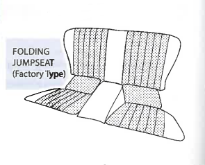 Performance Products® - Mercedes® Rear Factory Style Non-Folding Vinyl Jump Seat, SL Models, 1972-1989 (107) - Image 2