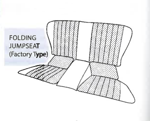 Performance Products® - Mercedes® Rear Factory Style Non-Folding Jump Seat, Leather, SL, 1972-1989 (107) - Image 2
