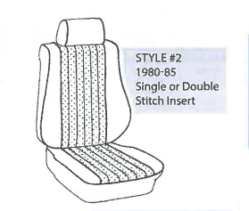 Performance Products® - Mercedes® Front Seat Cover Kit w/Back Panel Skins, Vinyl w/Leather Design, 1977-1985 (123) - Image 2