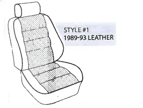 Performance Products® - Mercedes® Front Seat Cover Kit, Leather For 190D/E Sedan, 1982-1993 (201) - Image 2