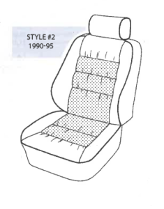 Performance Products® - Mercedes® Front Seat Cover Kit, Leather, 300CE/E320 Coupe/Cabriolet, 1988-1995 (124) - Image 3