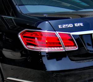 Mercedes® Tail Light Trim Surrounds, Chrome, Sedan 2013-2016 (212)