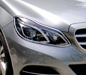 Mercedes® Headlight Trim Rings, Chrome, 2013-2016 (212)