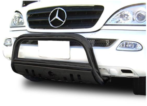 Performance Products® - Mercedes® Grille Guard "A" Bar With Skid Plate, Steel w/Black Powder Coat, 1998-2005 (163) - Image 2