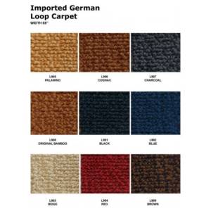 Mercedes® Front Carpet Set, 2-Piece, Palomino Loop, 1972-1989 (107)