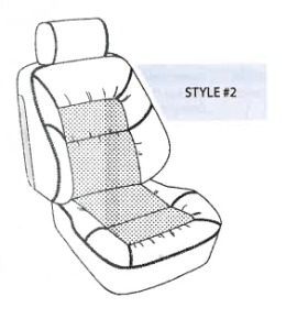 Performance Products® - Mercedes® Front Seat Cover With Back Panel Skins, Leather, SD/SE/SEL/S Sedan, 1992-1999 (140) - Image 3