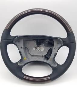 Mercedes® Steering Wheel, Classic Style, High Gloss Laurelwood & Black Leather, CLS550/CLS500, 2006-2008 (219)