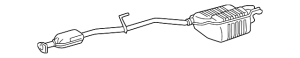 Mercedes® OEM Center And Rear Exhaust Muffler, 1998 (202)
