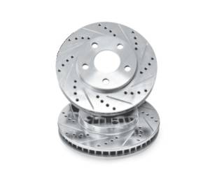 Mercedes® Rotor Set, Front, Drilled And Slotted, 1973-1985 (114/123)