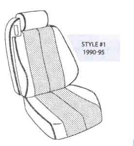 Performance Products® - Mercedes® Front Seat Covers w/Headrest Covers, Leather, 300/320/500/600SL, 1990-2002 (129) - Image 2