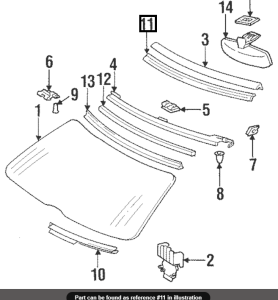 Mercedes® Upper Windshield Molding, 1990-2002 (129)
