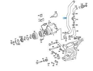 Mercedes® Air Cleaner to Air Pump Hose, 1981-1991 (107/126)