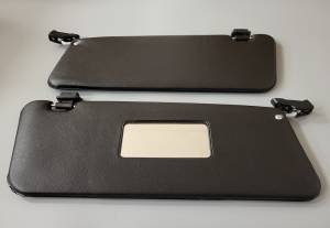 Mercedes® Sun Visor Complete Set Assembled, Black,1973-1989 (107)
