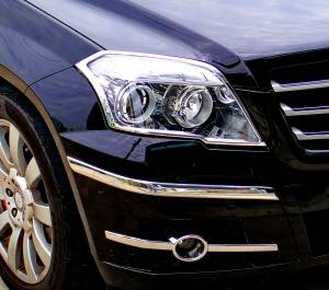 Mercedes® Chrome Headlight Rings, 2010-2012 (204)