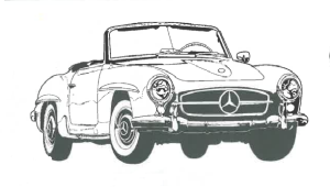 Mercedes® Convertible Soft Top, 190SL Roadster, 1955-1963 (121)