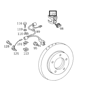 Mercedes® Brake Sensor Bracket, Right, 1990-2002 (129)