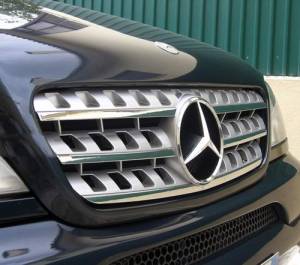 Mercedes® Chrome and Silver Bumper Grille, 1998-2005 (163)