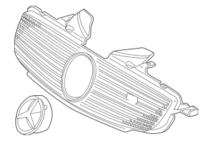 GENUINE MERCEDES - Mercedes® OEM Chrome Sport Grille, Star NOT Included, 1998-2004 (170) - Image 2