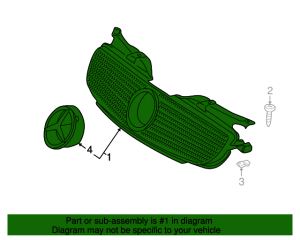 GENUINE MERCEDES - Mercedes® OEM Grille Black, Star Emblem NOT Included, 2001-2004 (170) - Image 1