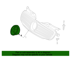 GENUINE MERCEDES - Mercedes® OEM Grille Star Emblem, 1998-2004 (170) - Image 1