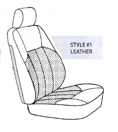 Performance Products® - Mercedes® Front Seat Cover Kit w/Back Panel Skins, Leather, C-Class Sedan, 1994-2000 (202) - Image 3